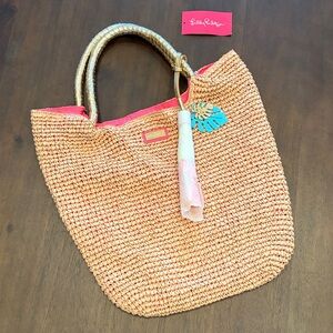 Lilly Pulitzer Straw Cha Cha Woven Bag